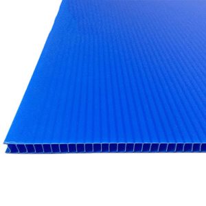 blue corrugated plastic board