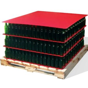 red corrugated plastic layer pads